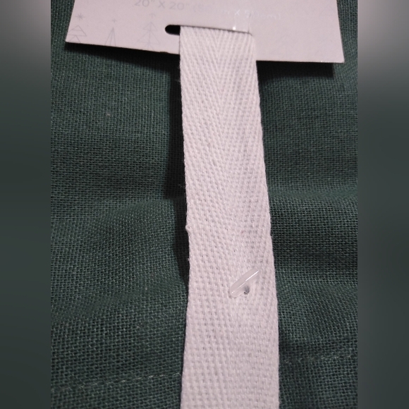 34th & Pine Dark Green and White Napkins - Picture 2 of 5